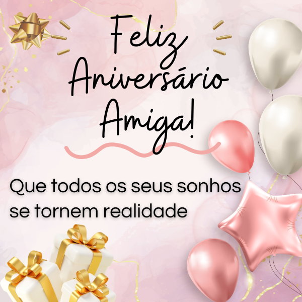 Mensagem de aniversario para amiga