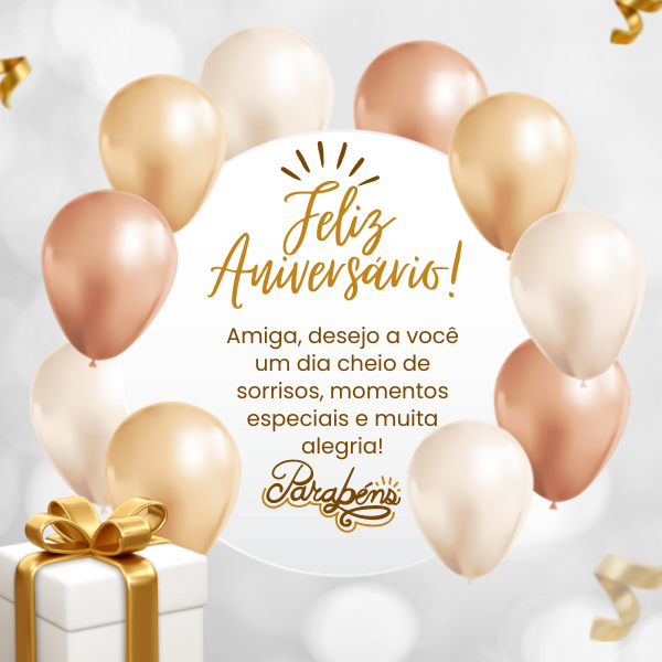 mensagem de aniversario para amiga