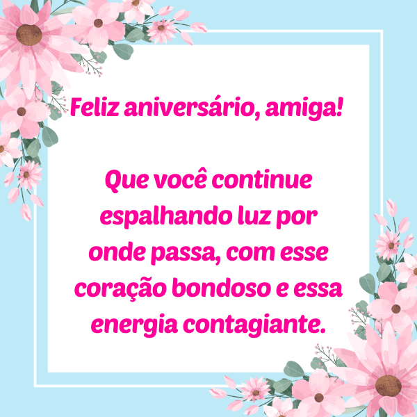 mensagem de aniversario para amiga