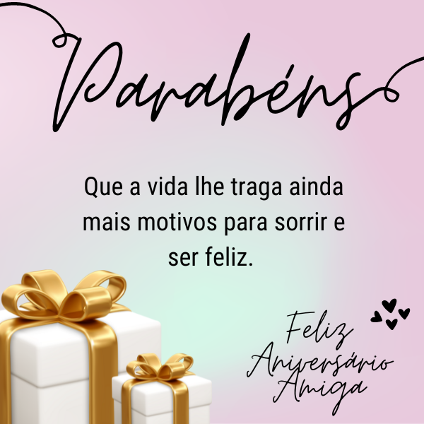 mensagem de aniversario para amiga