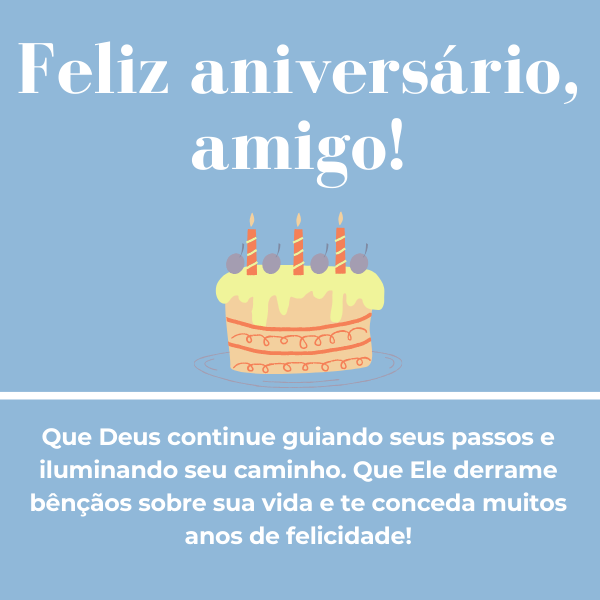 mensagem de aniversário para amigo