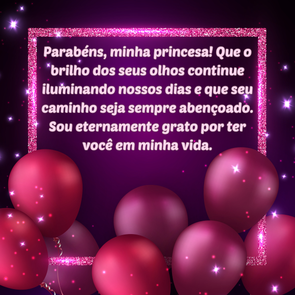 mensagem de aniversário para filha