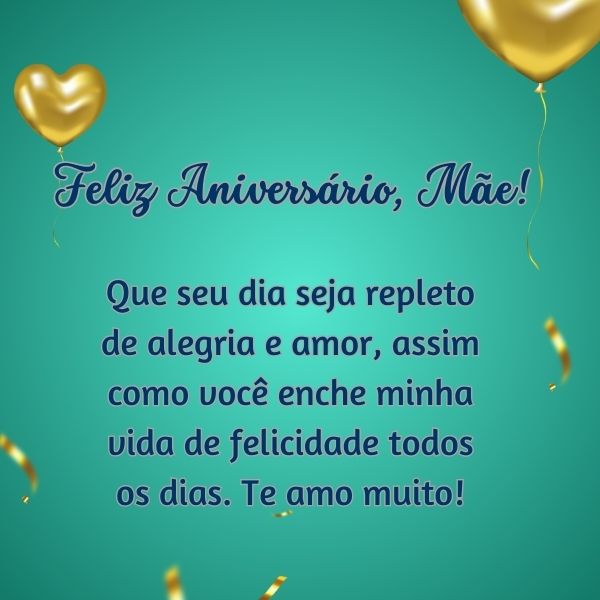 mensagem de aniversário para mãe