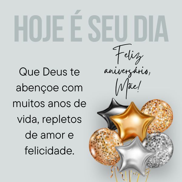 mensagem de aniversário para mãe