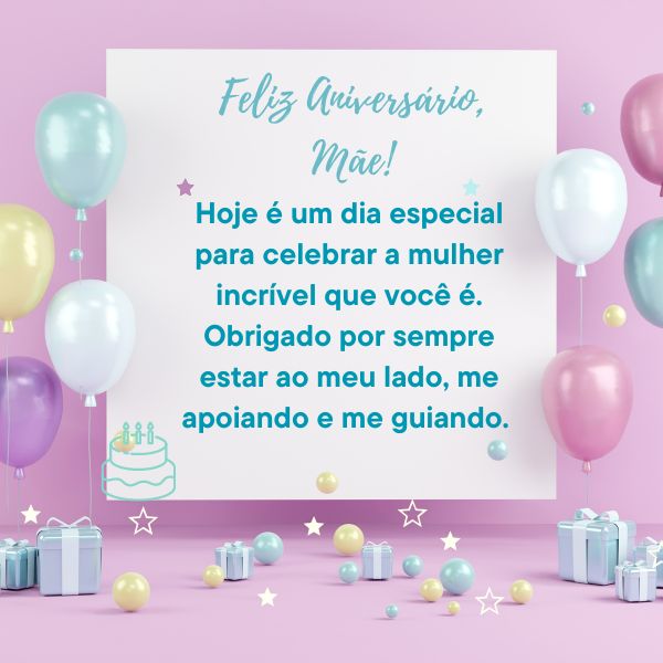 mensagem de aniversário para mãe