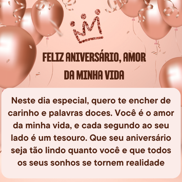mensagem de aniversário para namorada