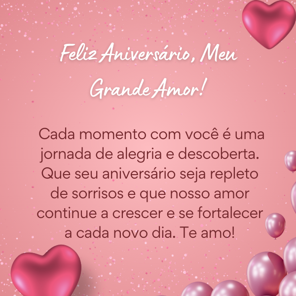 mensagem de aniversário para namorada