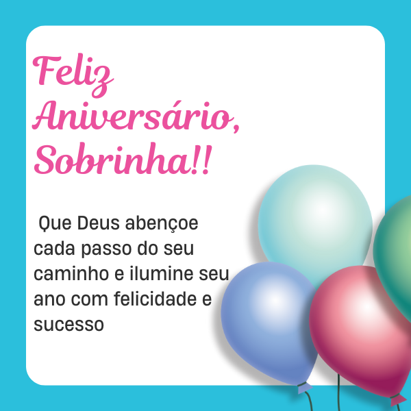 mensagem de aniversário para sobrinha