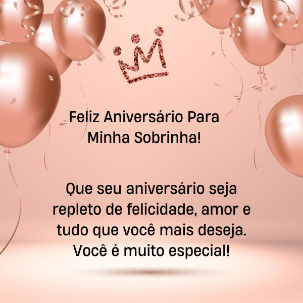 mensagem de aniversário para sobrinha
