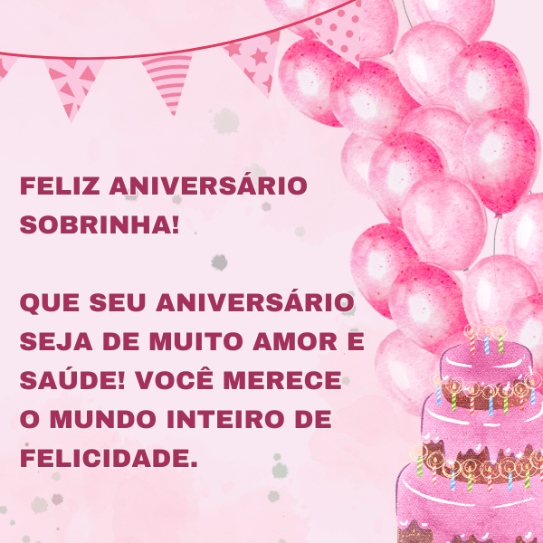 mensagem de aniversario para sobrinha